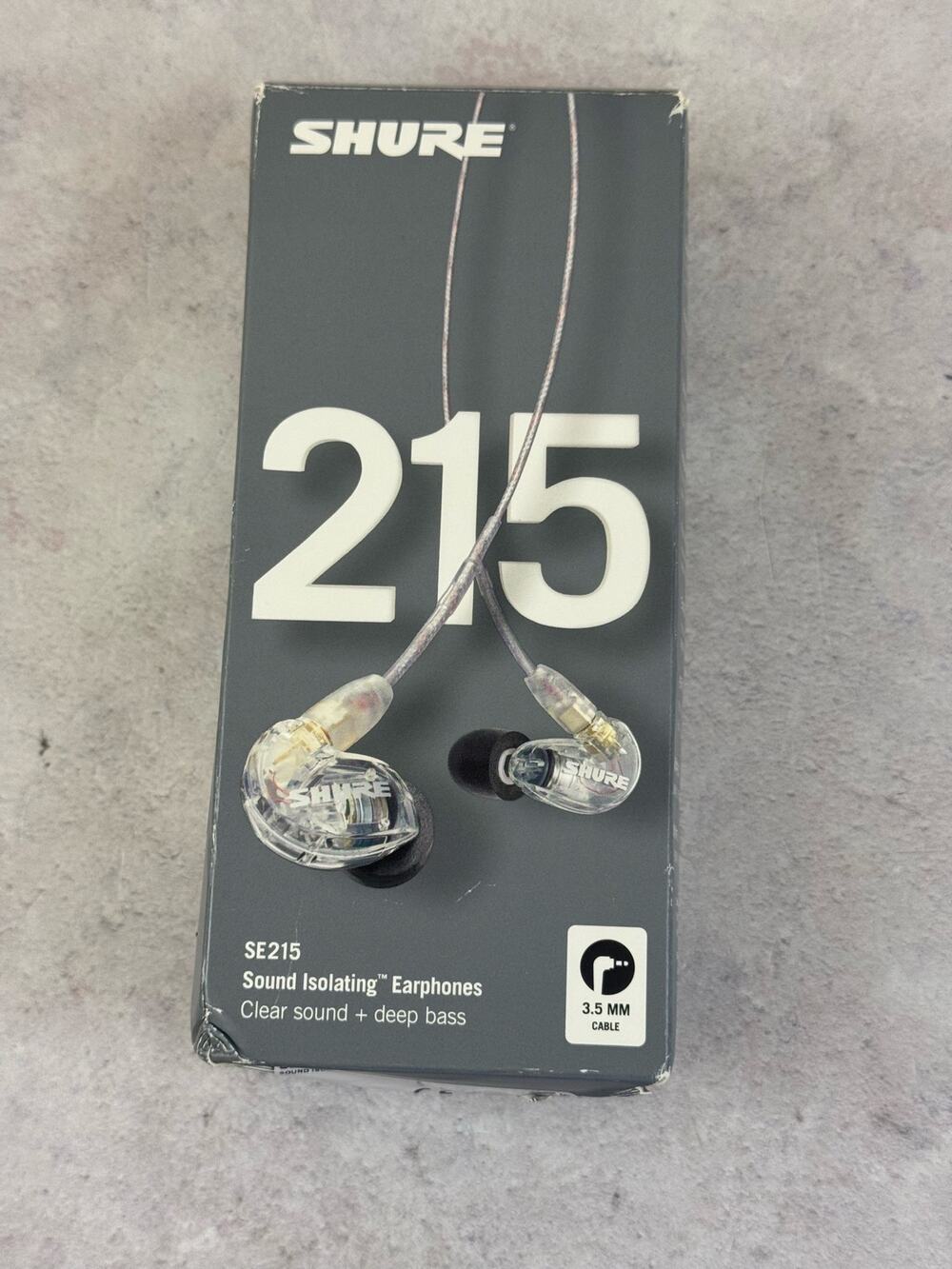 SHURE SE215-CL In-Ear Earphones Headphones Earbuds CLEAR